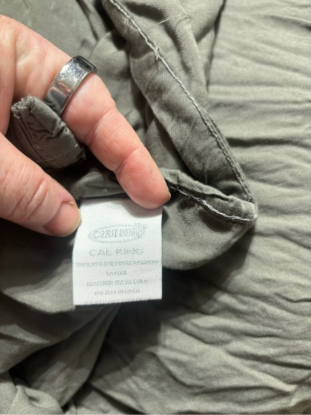 Cariloha cal king sheet set charcoal gray viscose from bamboo soft luxurious